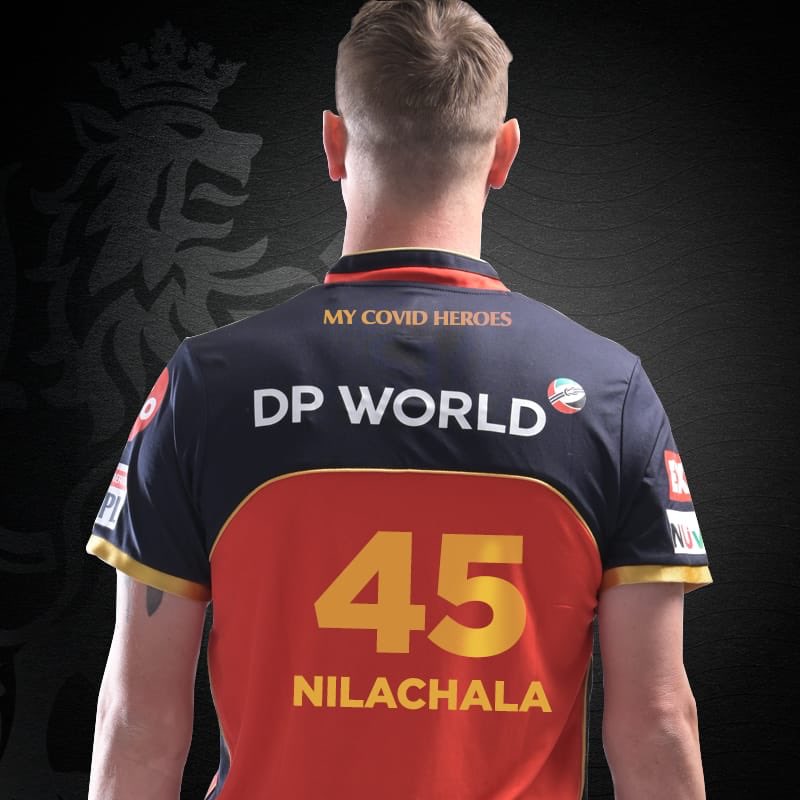 RCB Player Chris Morris Wears Jersey Writing Odia Youth Nilachal Parida Name