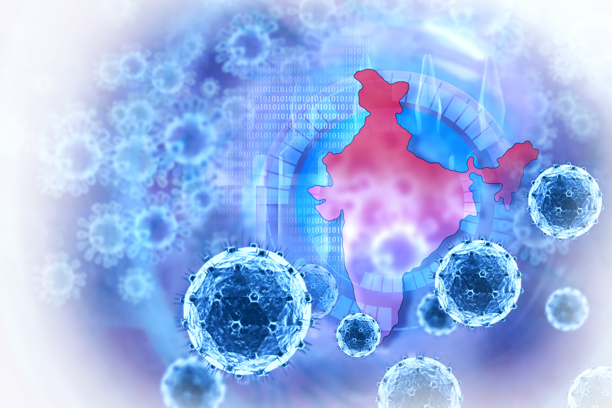 Coronavirus on scientific background India reports 2,76,070 new COVID19 cases