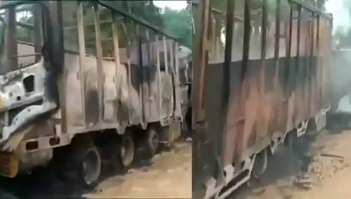 Miscreant Burnt 7 Truck On Fire In Dima Hasao