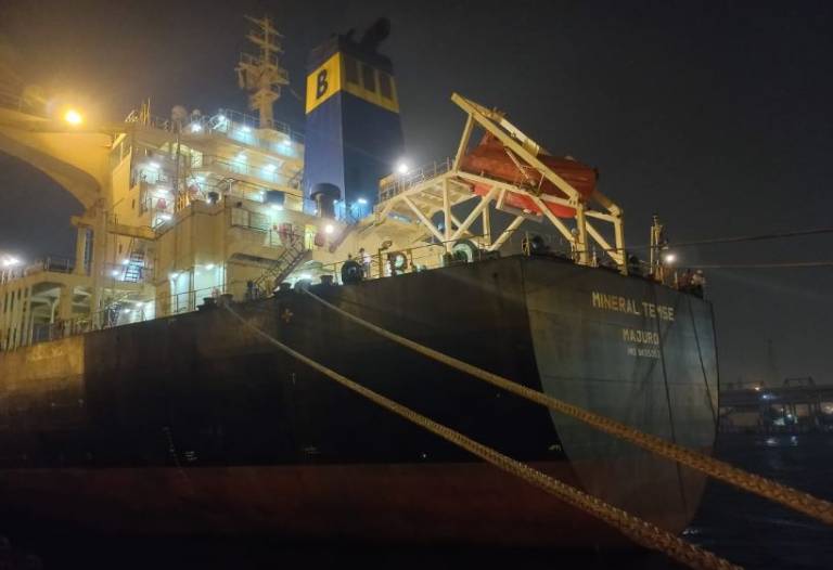 Big Ship In Paradeep Port Berth