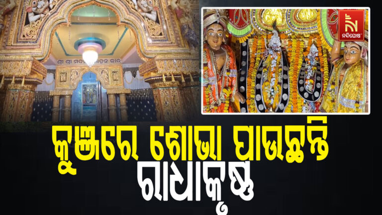 କୁଞ୍ଜରେ ଶୋଭା ପାଉଛନ୍ତି ରାଧାକୃଷ୍ଣ: ଚାଲିଛି ରାଧାକୃଷ୍ଣଙ୍କ ରାହାସ ଯାତ୍ରା