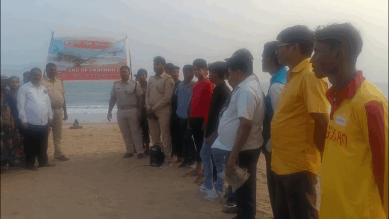 ଅସ୍ତରଙ୍ଗ ପୀରଜାହାନିଆ ନିକଟରେ ବୁଲୁଛି କୁମ୍ଭୀର, ଲୋକେ ଭୟଭୀତ