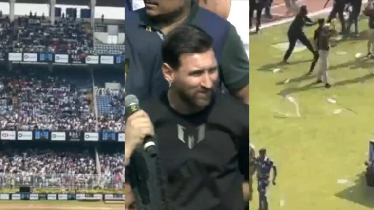 ମେସିଙ୍କ ଗସ୍ତକୁ ନେଇ ହଙ୍ଗାମା: ଚେୟାର ଫିଙ୍ଗା ଫୋପଡ଼ା କଲେ ଦର୍ଶକ