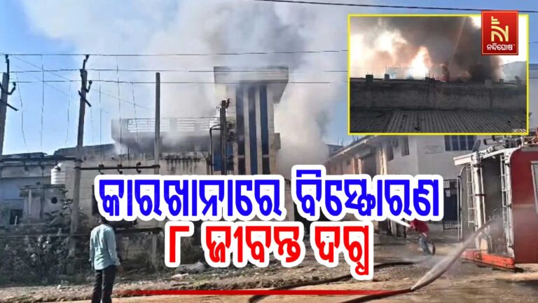 ରାସାୟନିକ କାରଖାନାରେ ଭୟଙ୍କର ବିସ୍ଫୋରଣ; ୮ ଜଣ ଜୀବନ୍ତ ଦଗ୍ଧ….