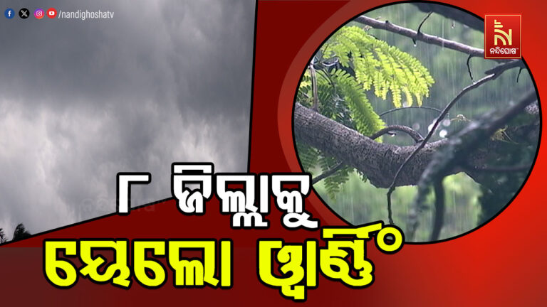 ଆଜି ବି ଭିଜିପାରେ ଓଡ଼ିଶା ; ୮ ଜିଲ୍ଲାକୁ ୟେଲୋ ଓ୍ବାର୍ଣ୍ଣିଂ ଜାରି